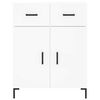 vidaXL Buffet haut Blanc 69,5x34x180 cm Bois d'ing&eacute;nierie