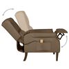 vidaXL Fauteuil de massage inclinable Taupe Tissu