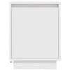 VidaXL Table de chevet avec lumi&egrave;res LED blanc 38x34x50 cm