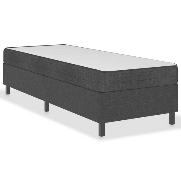 vidaXL Sommier &agrave; lattes de lit sans matelas gris tissu 100x200 cm