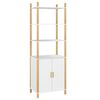 vidaXL Buffet haut Blanc 60x40x173 cm Bois d'ing&eacute;nierie