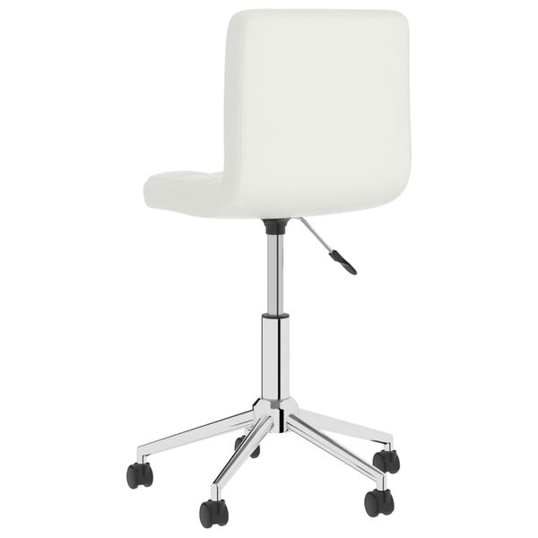 vidaXL Chaises pivotantes &agrave; manger lot de 4 blanc similicuir