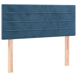 vidaXL T&ecirc;te de lit Bleu fonc&eacute; 80x5x78/88 cm Velours