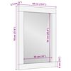 vidaXL Miroir de salle de bain 50x2,5x70 cm bois de manguier massif