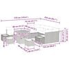 vidaXL Ensemble de canap&eacute; de jardin 12 pcs Beige polyrotin