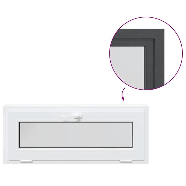 vidaXL Fen&ecirc;tre de sous-sol RISOR 110x40 cm inclinable anthracite