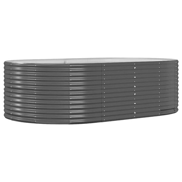 vidaXL Jardini&egrave;re sur&eacute;lev&eacute;e Anthracite 212 x 140 x 68 cm Acier galvanis&eacute;