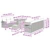 vidaXL Ensemble de canap&eacute; de jardin 10 pcs beige et gris clair