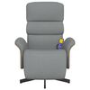 vidaXL Fauteuil inclinable de massage et repose-pieds gris clair tissu