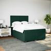 vidaXL Sommier &agrave; lattes de lit et matelas Vert fonc&eacute; 140x190cm Velours