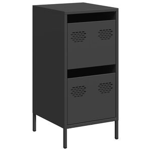 vidaXL Buffet noir 35x39x73,5 cm acier lamin&eacute; &agrave; froid