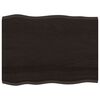 vidaXL Dessus de table bois ch&ecirc;ne massif trait&eacute; bordure assortie
