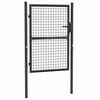 vidaXL Portail de jardin grillag&eacute; en acier galvanis&eacute; gris 100 x 125 cm