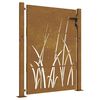 vidaXL Portail de jardin 100x150 cm en acier Corten avec motif gazon