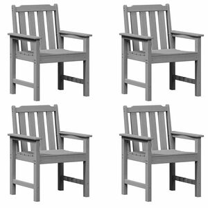 vidaXL Chaise de jardin 4 pc Gris clair Poly&eacute;thyl&egrave;ne