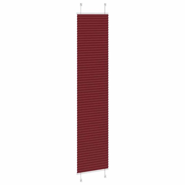 vidaXL Store pliss&eacute; rouge bordeaux 40x200 cm largeur du tissu 39,4 cm