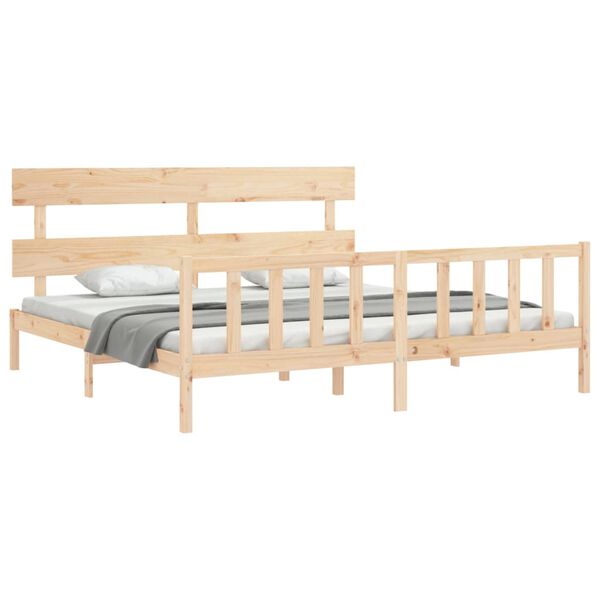 vidaXL Cadre de lit sans matelas bois massif de pin