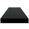 vidaXL &Eacute;tag&egrave;re murale flottante 4 pcs Noir brillant 90x23,5x3,8 cm MDF