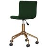 vidaXL Chaises pivotantes &agrave; manger lot de 2 vert fonc&eacute; velours