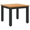 vidaXL Table de jardin Naturel et Noir 45 x 45 x 38 cm