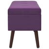 vidaXL Banc avec compartiment de rangement Violet 80 cm Velours