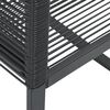 vidaXL Chaises de jardin lot de 2 Noir Résine tressée