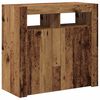 vidaXL Buffet et lumi&egrave;res LED vieux bois 80x35x75 cm bois d'ing&eacute;nierie