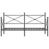 vidaXL Lit de repos sans matelas noir 90x190 cm acier
