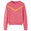 Pull-over tricot&eacute; pour enfants rose vieux 128