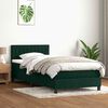 vidaXL Sommier &agrave; lattes de lit et matelas vert fonc&eacute; 100x220cm velours