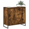 vidaXL Meuble d'appoint Ch&ecirc;ne Fum&eacute; 79 x 36 x 75 cm Bois d'ing&eacute;nierie