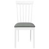 vidaXL Chaises à manger coussins 2 pcs blanc bois massif caoutchouc