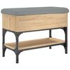 vidaXL Banc &agrave; chaussures ch&ecirc;ne sonoma 62x32x45 cm bois d'ing&eacute;nierie