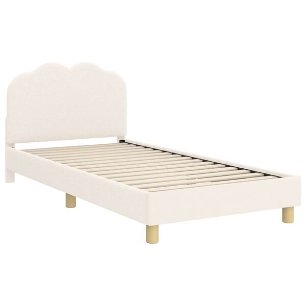 vidaXL Cadre de lit pour enfants avec tête de lit Crème 90 x 190 cm