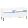 vidaXL Meuble TV LED ARNHEM 100 x 35 x 43 cm Blanc Bois d'ing&eacute;nierie
