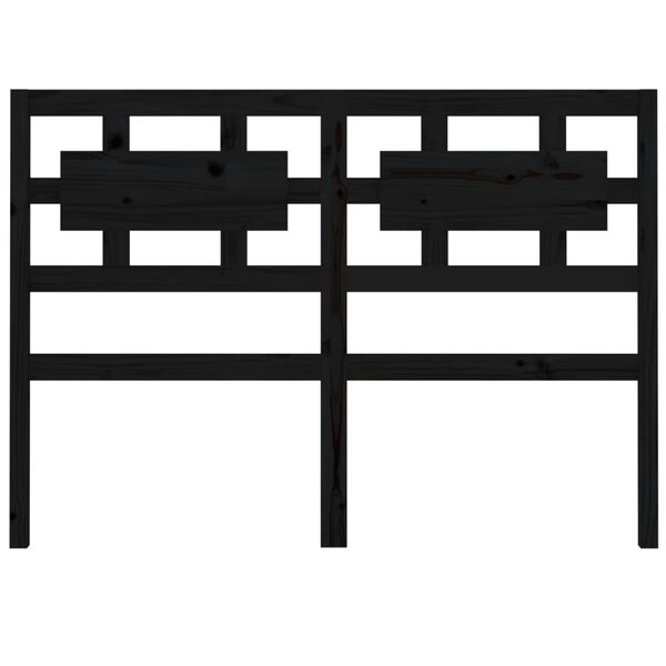vidaXL Tête de lit Noir 205,5x4x100 cm Bois massif de pin