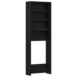vidaXL Cabinet pour lave-linge Ch&ecirc;ne noir 64 x 24 x 190 cm