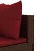vidaXL Salon de jardin avec coussins 8 pcs marron r&eacute;sine tress&eacute;e