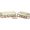 vidaXL Ensemble de canap&eacute;s d'ext&eacute;rieur 9 pc Naturel et Cr&egrave;me