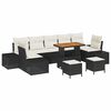 vidaXL Ensemble de canap&eacute; de jardin 10 pc Noir polyrotin