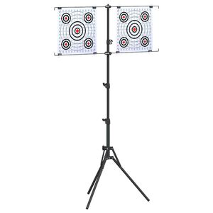 vidaXL Support de cible Noir et Blanc 82,5 x 51 x 150 cm M&eacute;tal