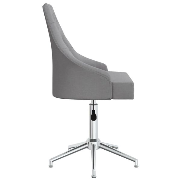 vidaXL Chaises pivotantes &agrave; manger lot de 6 Gris clair Tissu