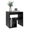 vidaXL Tables de chevet 2 pcs noir 40x30x40 cm bois d'ingénierie