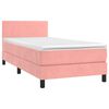 vidaXL Sommier &agrave; lattes de lit et matelas Rose 80x200 cm Velours