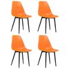 vidaXL Chaises &agrave; manger lot de 4 orange PP