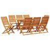 vidaXL Ensemble de salle &agrave; manger pour jardin 9 pc Marron