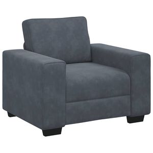 vidaXL Fauteuil gris fonc&eacute; 100x77x82 cm velours