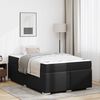 vidaXL Cadre de lit avec matelas Noir 120 x 200 cm tissu