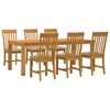 vidaXL Ensemble de salle &agrave; manger 7 pc Beige Bois de ch&ecirc;ne massif
