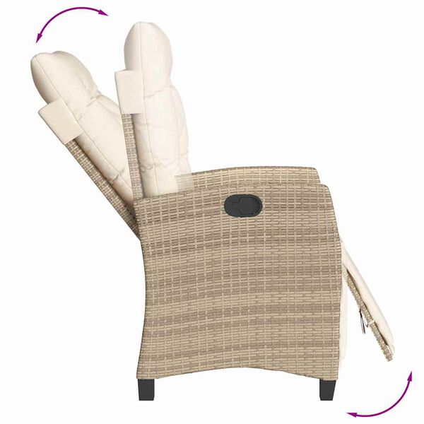vidaXL Ensemble &agrave; manger de jardin coussins 7 pcs m&eacute;lange beige rotin
